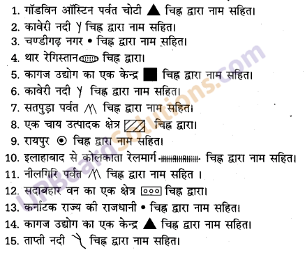 UP Board Solutions for Class 10 Social Science Chapter 15 मानचित्र कार्य 12