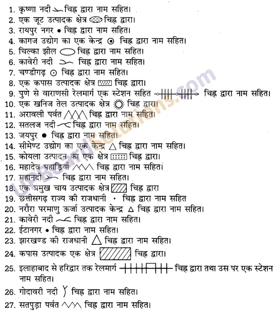 UP Board Solutions for Class 10 Social Science Chapter 15 मानचित्र कार्य 16