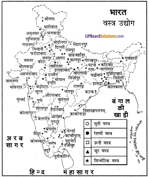 UP Board Solutions for Class 10 Social Science Chapter 15 मानचित्र कार्य 26