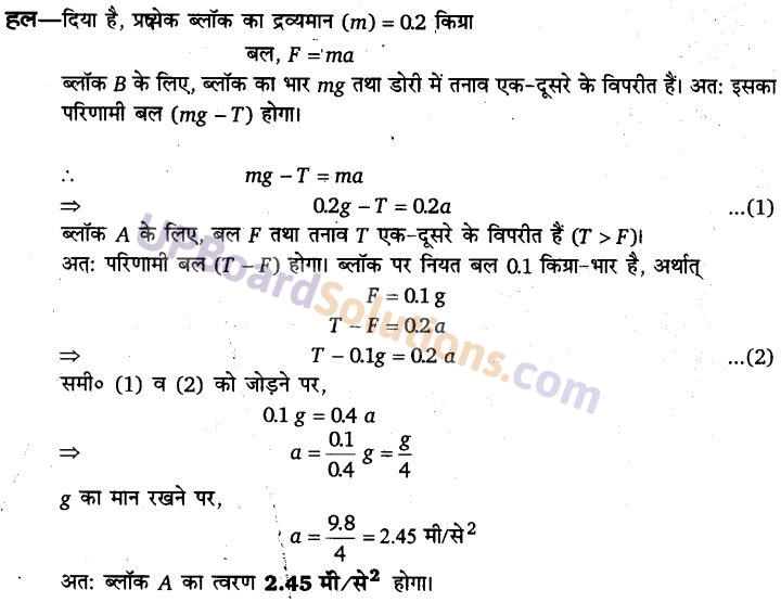 UP Board Solutions for Class 11 Physics Chapter 5 Laws of motion 78