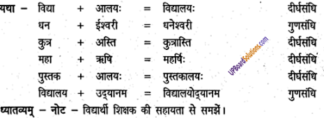 UP Board Solutions for Class 6 Sanskrit Chapter 5 मम विद्यालयः (दीर्घसन्धिः गुणसन्धिश्च) 2