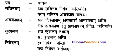 UP Board Solutions for Class 7 Hindi Chapter 5 प्रार्थनापत्रम् (अनिवार्य संस्कृत) image - 1