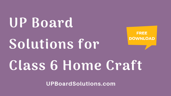 UP Board Solutions for Class 6 Home Craft गृहशिल्प