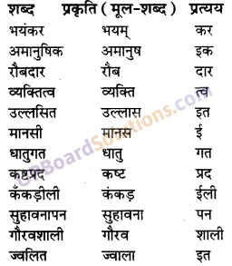 UP Board Solutions for Class 10 Hindi प्रत्यय img-1