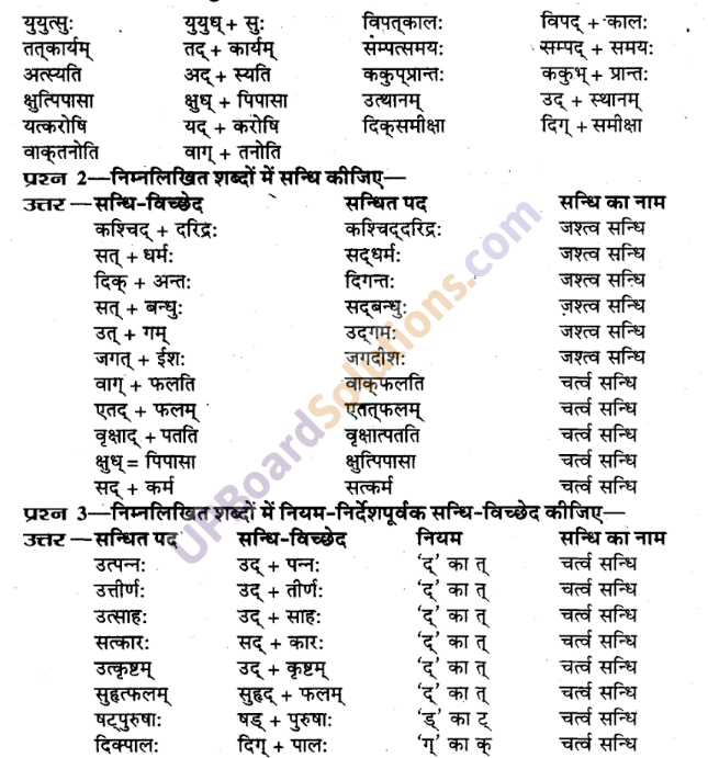 UP Board Solutions for Class 9 Sanskrit Chapter 2 सन्धि-प्रकरण (व्याकरण)