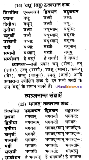 UP Board Solutions for Class 9 Sanskrit Chapter 3 शब्द-रूप प्रकरण (व्याकरण)