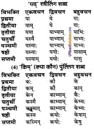 UP Board Solutions for Class 9 Sanskrit Chapter 3 शब्द-रूप प्रकरण (व्याकरण)