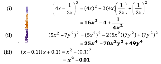 Balaji Class 9 Maths Solutions Chapter 4 Algebraic Identities Ex 4.1