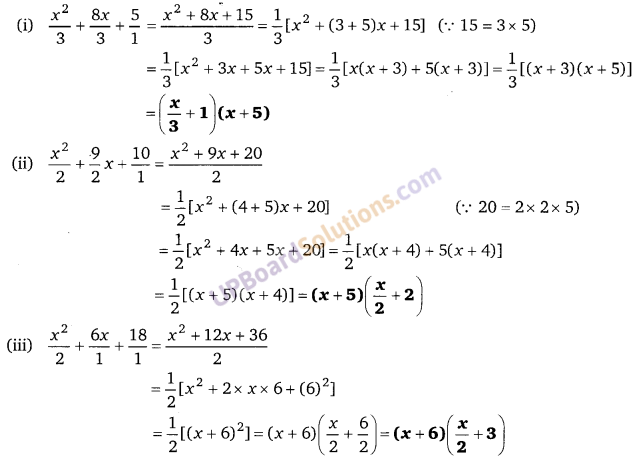 Balaji Class 9 Maths Solutions Chapter 5 Polynomial and their Factors Ex 5.6