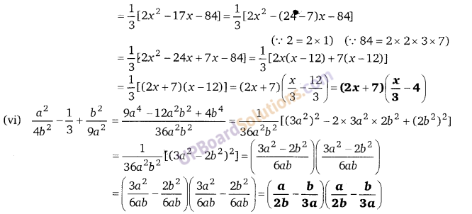 Balaji Class 9 Maths Solutions Chapter 5 Polynomial and their Factors Ex 5.6