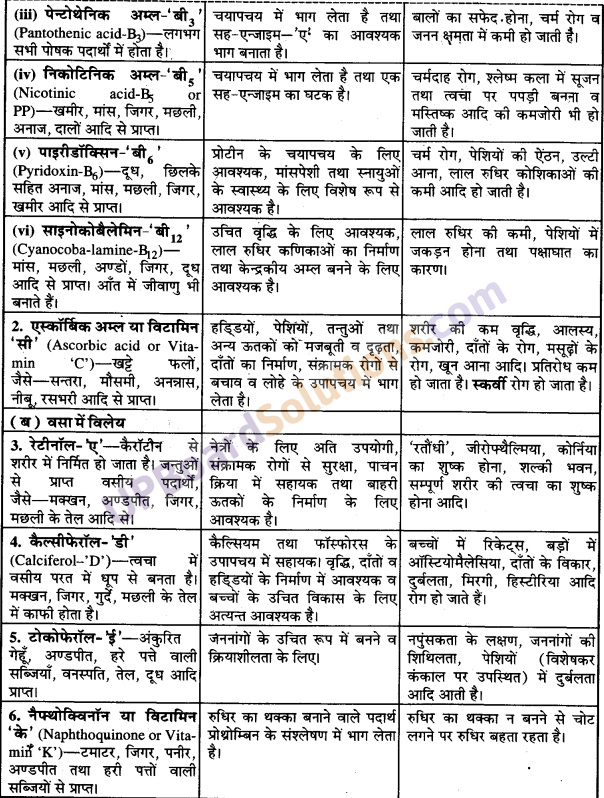 UP Board Solutions for Class 9 Home Science Chapter 13 खाद्य पदार्थों का संगठन, वर्गीकरण और उनके कार्य