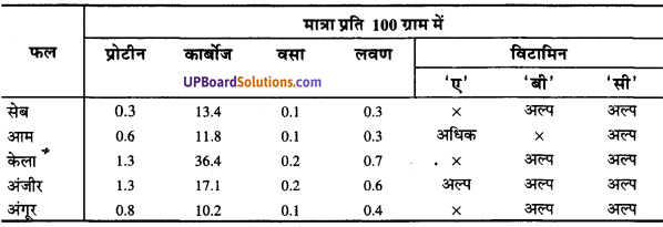 UP Board Solutions for Class 9 Home Science Chapter 13 खाद्य पदार्थों का संगठन, वर्गीकरण और उनके कार्य