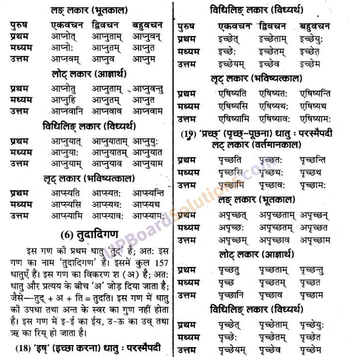 UP Board Solutions for Class 9 Sanskrit Chapter 4 धातु-रूप प्रकरण (व्याकरण)
