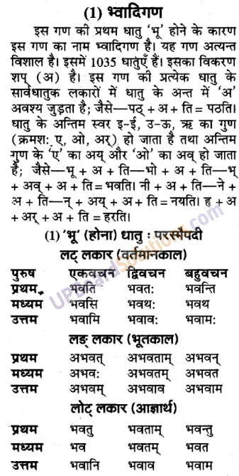 UP Board Solutions for Class 9 Sanskrit Chapter 4 धातु-रूप प्रकरण (व्याकरण)
