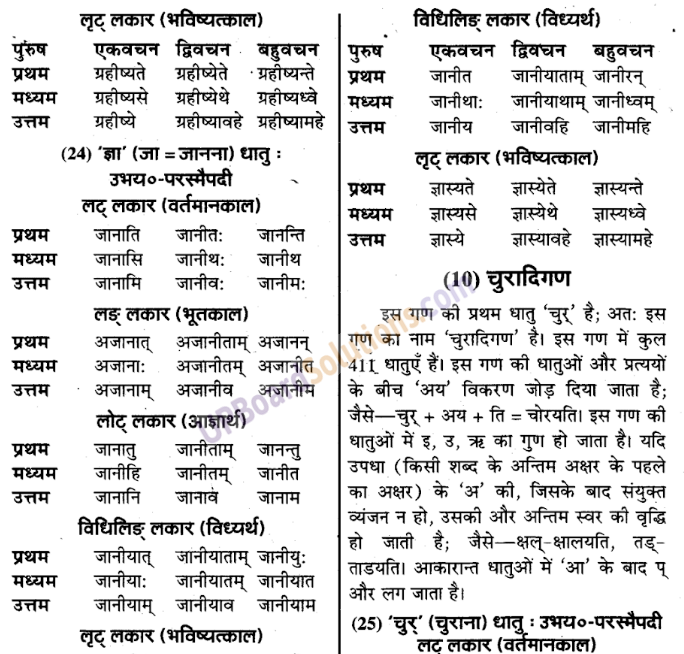 UP Board Solutions for Class 9 Sanskrit Chapter 4 धातु-रूप प्रकरण (व्याकरण)