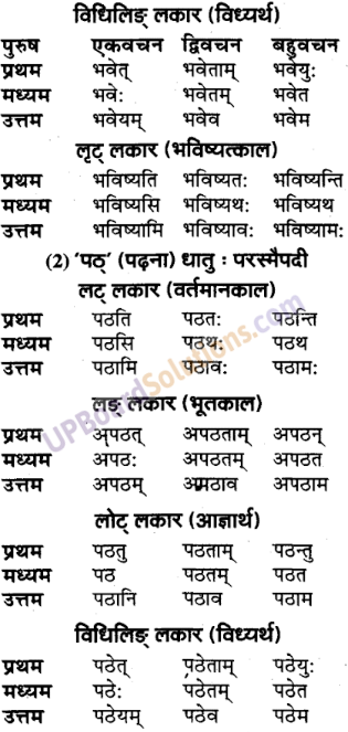 UP Board Solutions for Class 9 Sanskrit Chapter 4 धातु-रूप प्रकरण (व्याकरण)