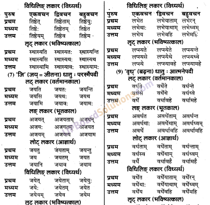 UP Board Solutions for Class 9 Sanskrit Chapter 4 धातु-रूप प्रकरण (व्याकरण)