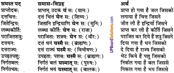 UP Board Solutions for Class 9 Sanskrit Chapter 5 समास-प्रकरण (व्याकरण)