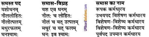 UP Board Solutions for Class 9 Sanskrit Chapter 5 समास-प्रकरण (व्याकरण)