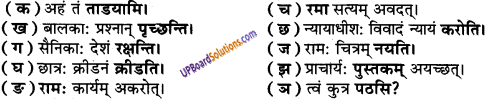 UP Board Solutions for Class 9 Sanskrit Chapter 8 हिन्दी वाक्यों का संस्कृत में अनुवाद 