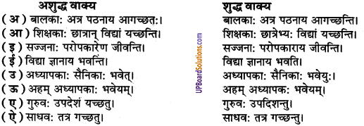 UP Board Solutions for Class 9 Sanskrit Chapter 8 हिन्दी वाक्यों का संस्कृत में अनुवाद 