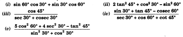 UP Board Solutions for Class 10 Maths Chapter 8 Introduction to Trigonometry page 206 1