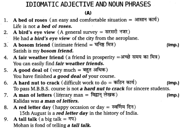 UP Board Solutions for Class 11 English Vocabulary Chapter 9 Idioms and Phrases img 1