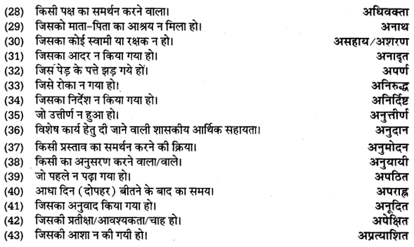 UP Board Solutions for Class 11 Samanya Hindi अनेक शब्दों के लिए एक शब्द img-2