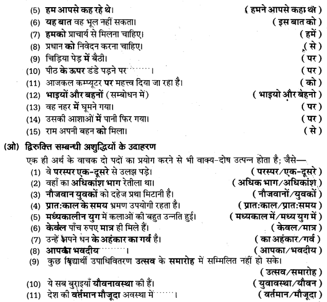 UP Board Solutions for Class 11 Samanya Hindi वाक्यों में त्रुटि-मार्जन img-13