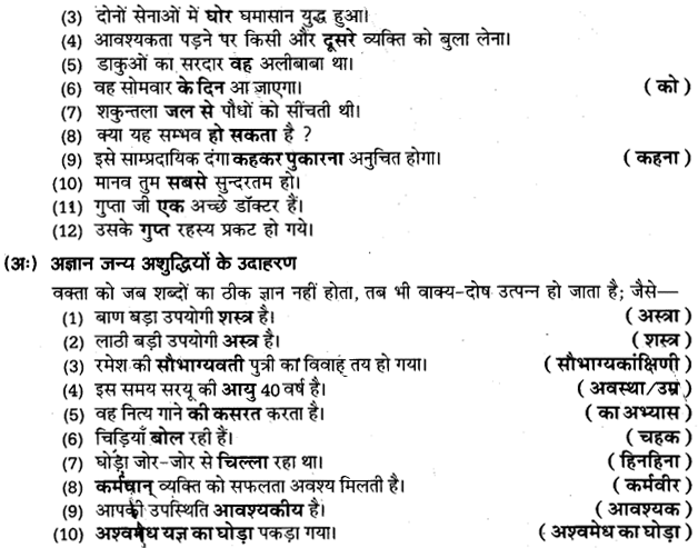 UP Board Solutions for Class 11 Samanya Hindi वाक्यों में त्रुटि-मार्जन img-15