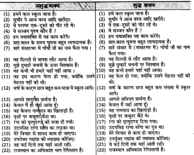 UP Board Solutions for Class 11 Samanya Hindi वाक्यों में त्रुटि-मार्जन img-16