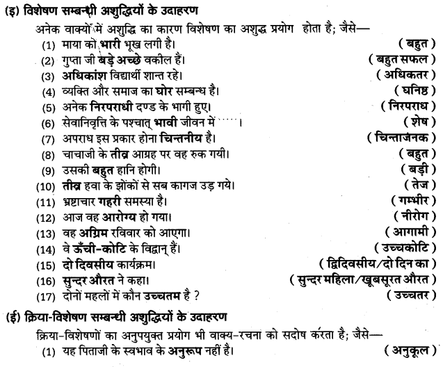 UP Board Solutions for Class 11 Samanya Hindi वाक्यों में त्रुटि-मार्जन img-8