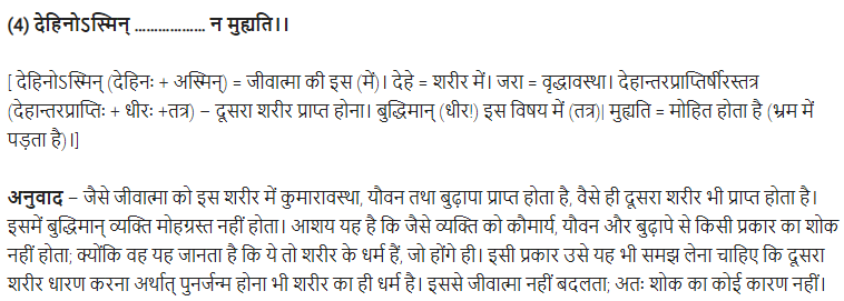 UP Board Solutions for Class 11 Samanya Hindi संस्कृत दिग्दर्शिका Chapter 5 गीतामृतम् img-4
