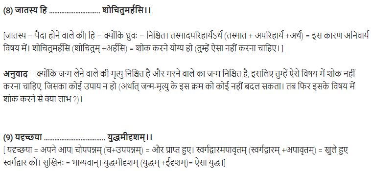 UP Board Solutions for Class 11 Samanya Hindi संस्कृत दिग्दर्शिका Chapter 5 गीतामृतम् img-7