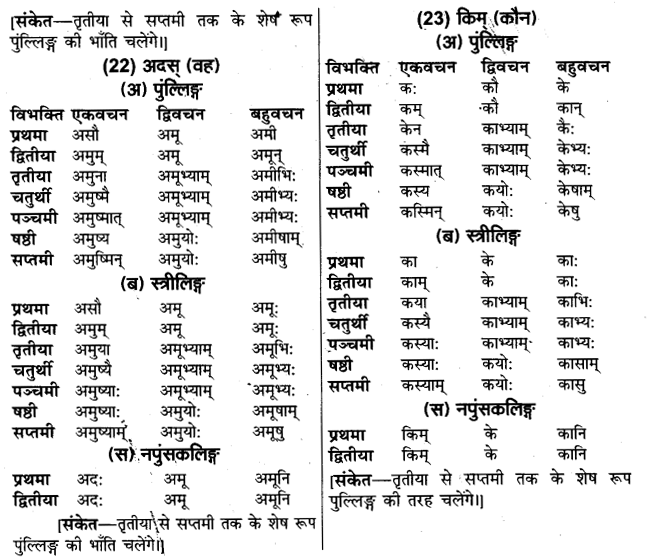 UP Board Solutions for Class 11 Samanya Hindi संस्कृत शब्दों में विभक्ति की पहचान img-21