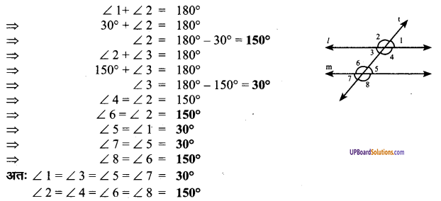 UP Board Solutions for Class 8 Maths Chapter 9 समान्तर रेखाएँ img-4